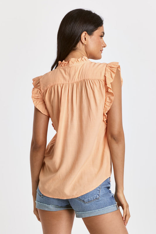 Medium | Anthropologie peach blouse