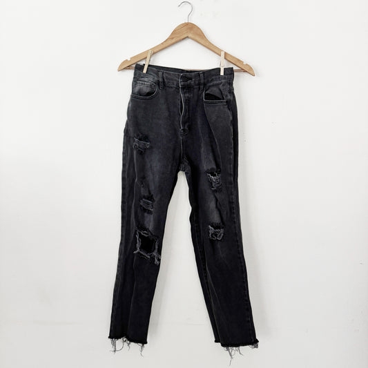 26 | Pacsun black jeans distressed high rise straight