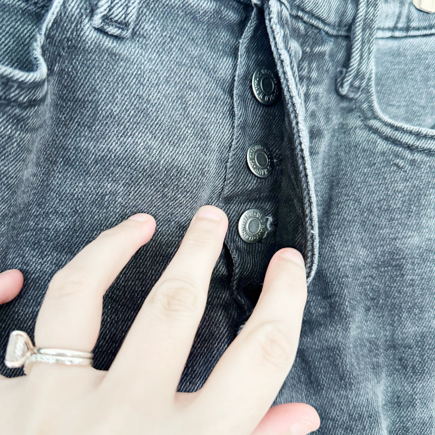 2 | black straight leg distressed old navy jeans