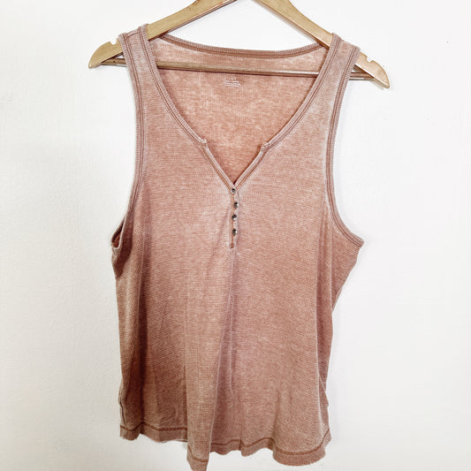 Large |American Eagle Brown Henley tank