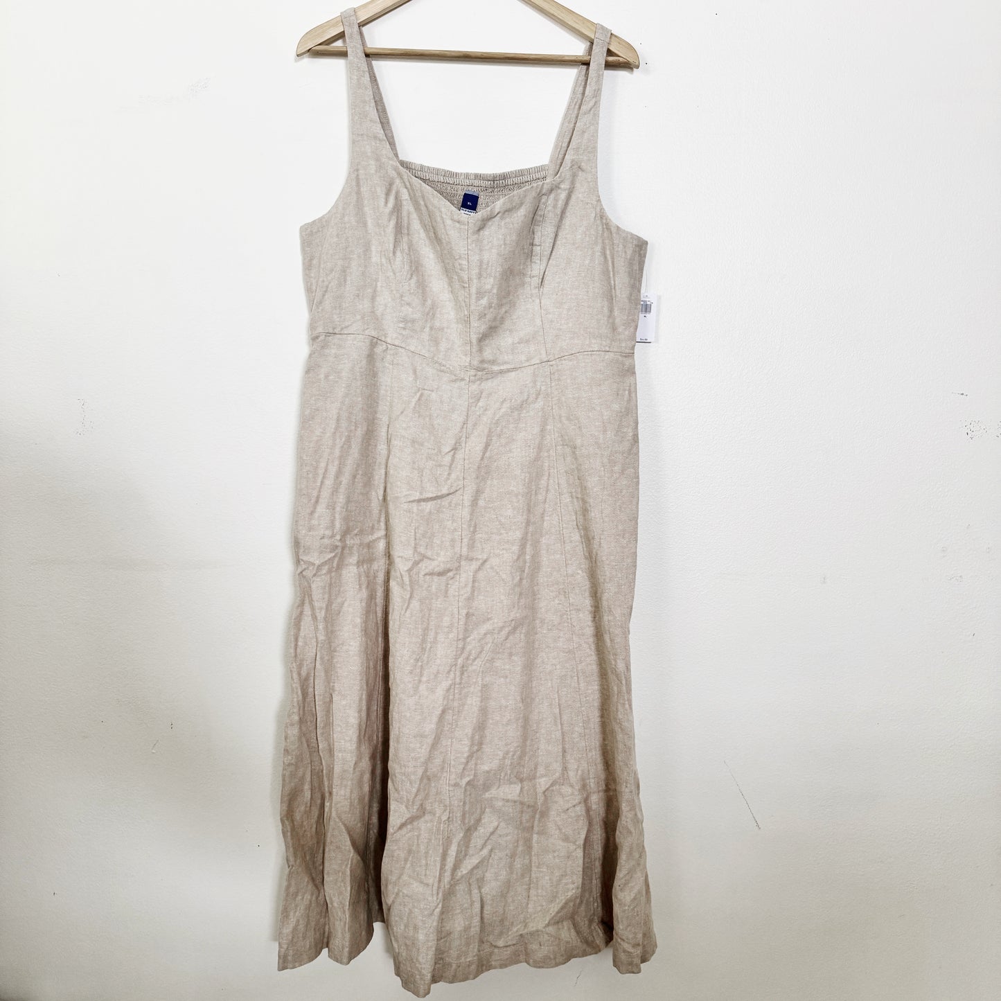 XL | Old Navy Beige linen dress with pockets NWT