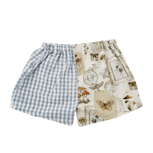 Cottage core half and half shorts