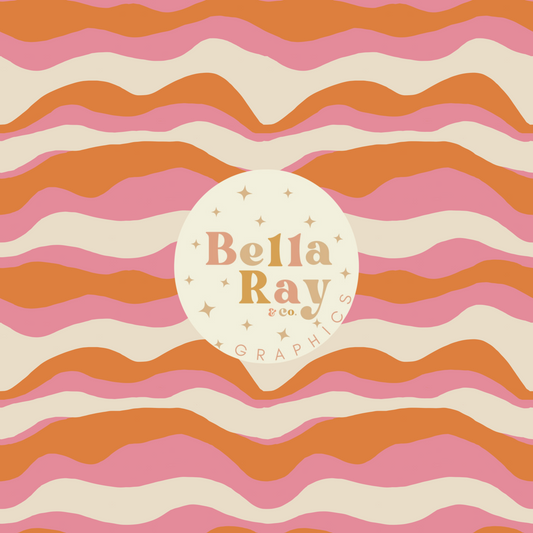 Pink/orange waves