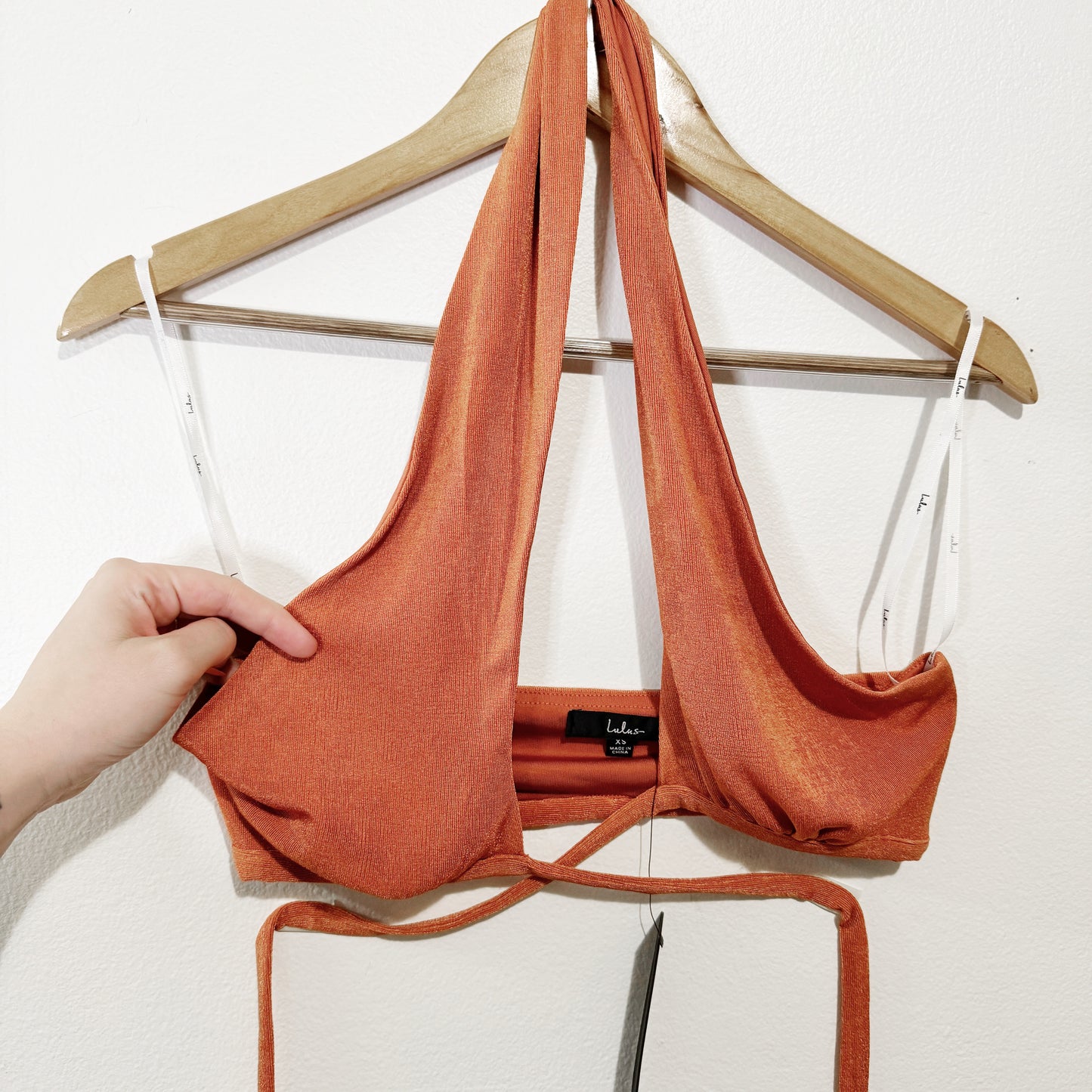 XS | Lulus rust wrap top NWT