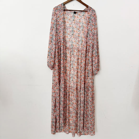 M/L | floral lightweight cardigan