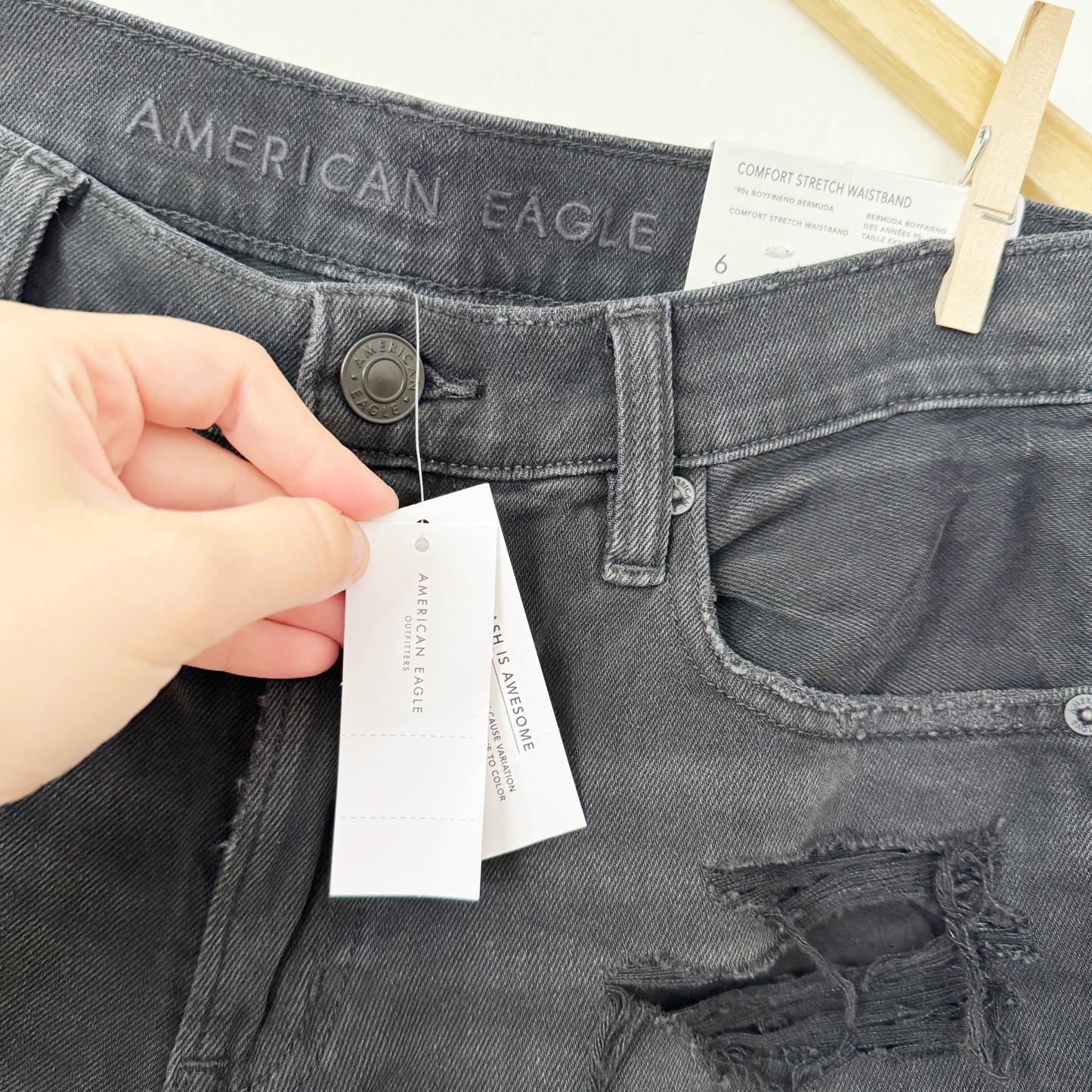 6 | AE distressed Bermuda shorts NWT