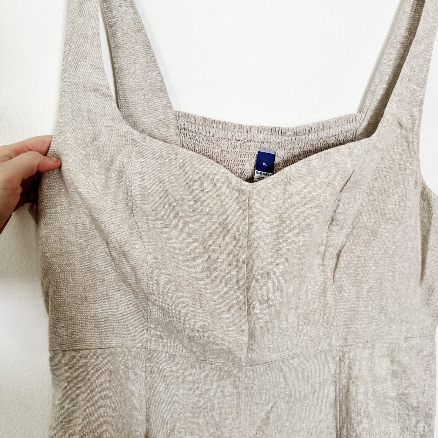 XL | Old Navy Beige linen dress with pockets NWT