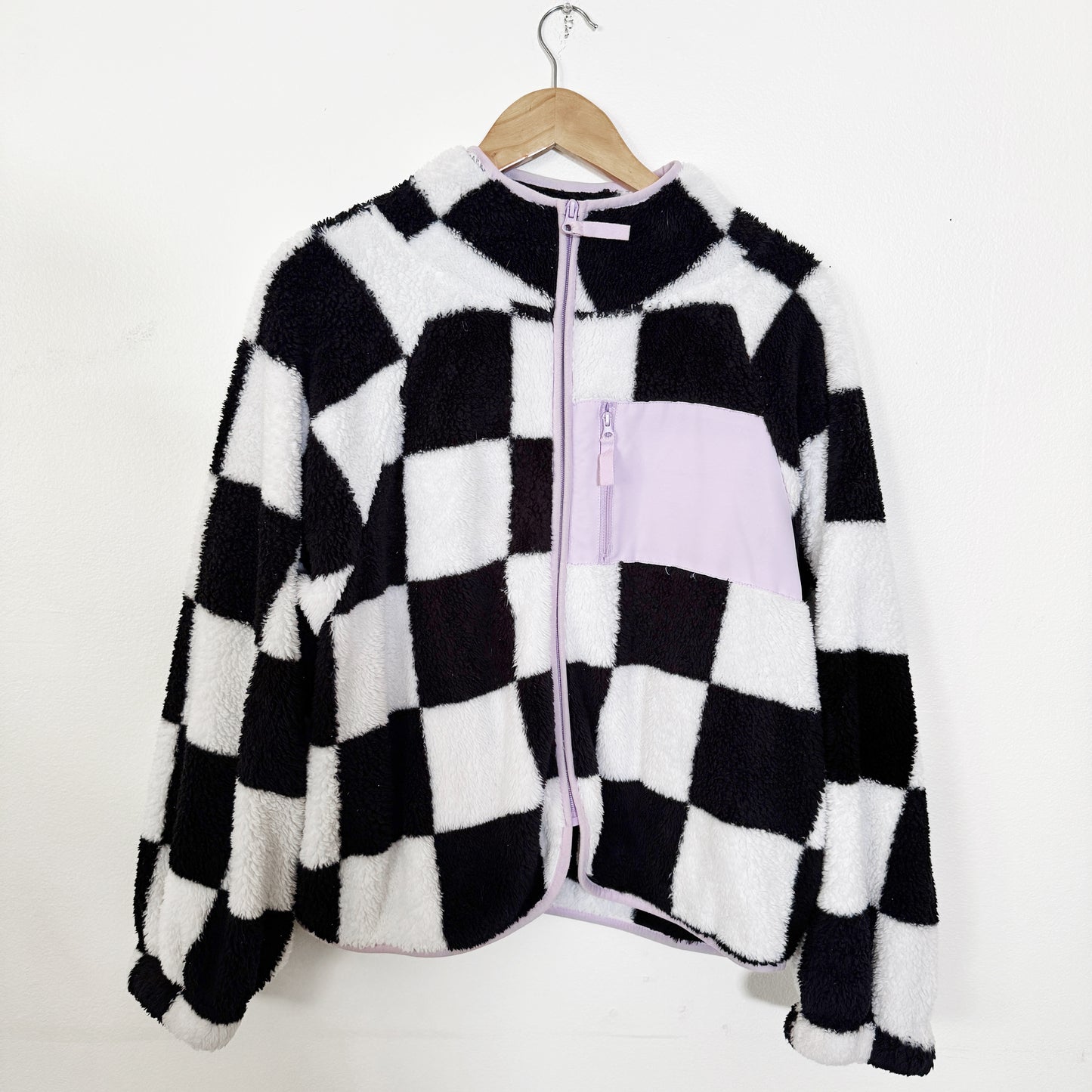 XL | Checkered Sherpa jacket by Love fire