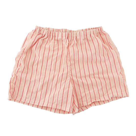 Upcycled pink striped shorts