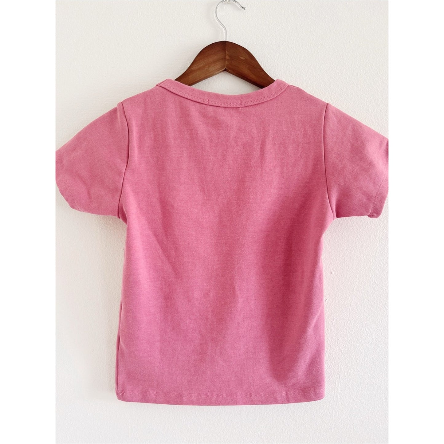 Zara Pink Short-Sleeve Baby Tee medium