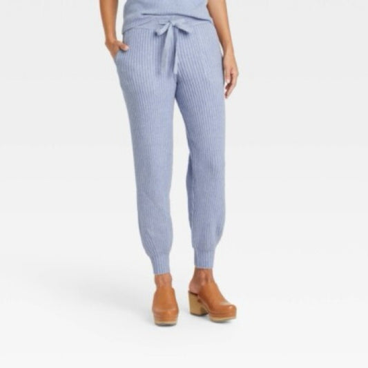 Universal Thread Light Blue Ribbed Knit Jogger Pants XS