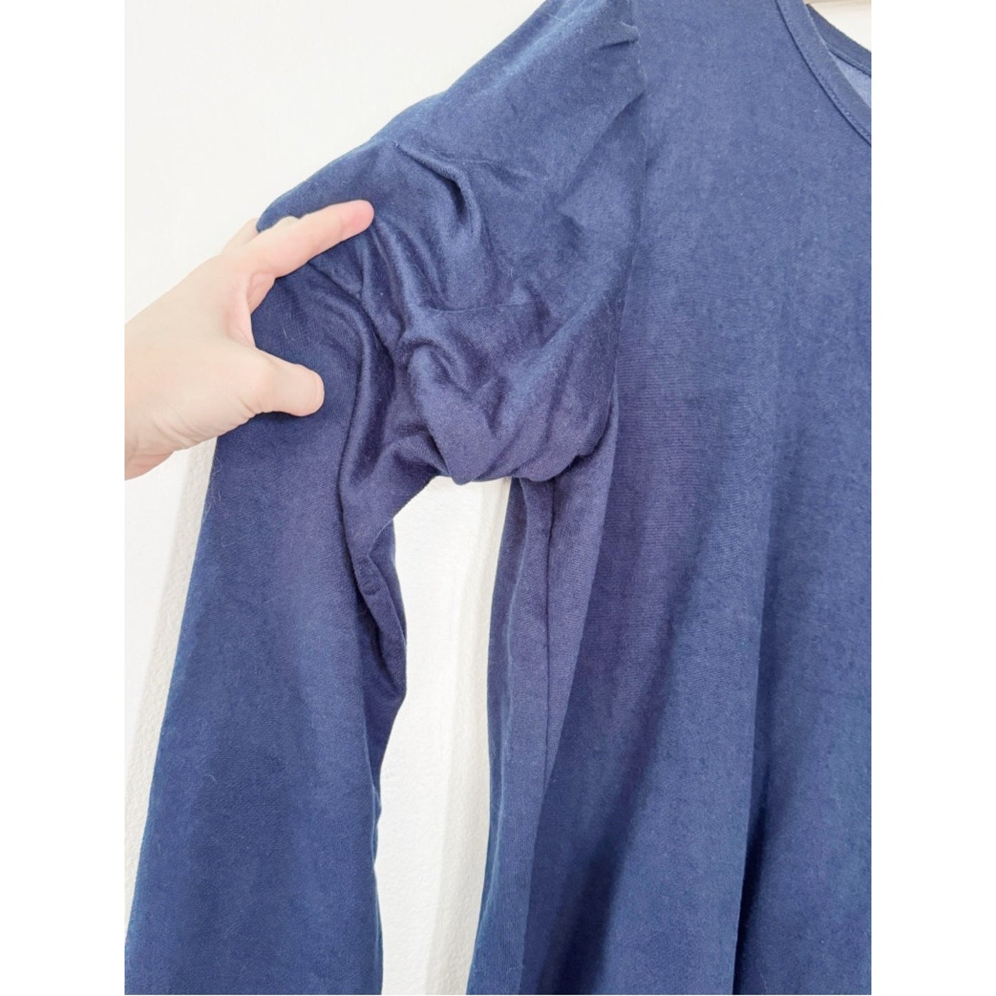 Lucky Brand Navy Long Sleeve Puff-Sleeve Tee XL