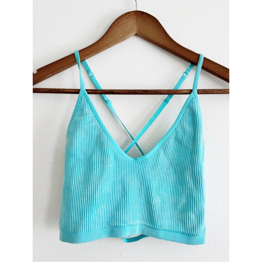 Aerie Ribbed Turquoise Strappy Tank small