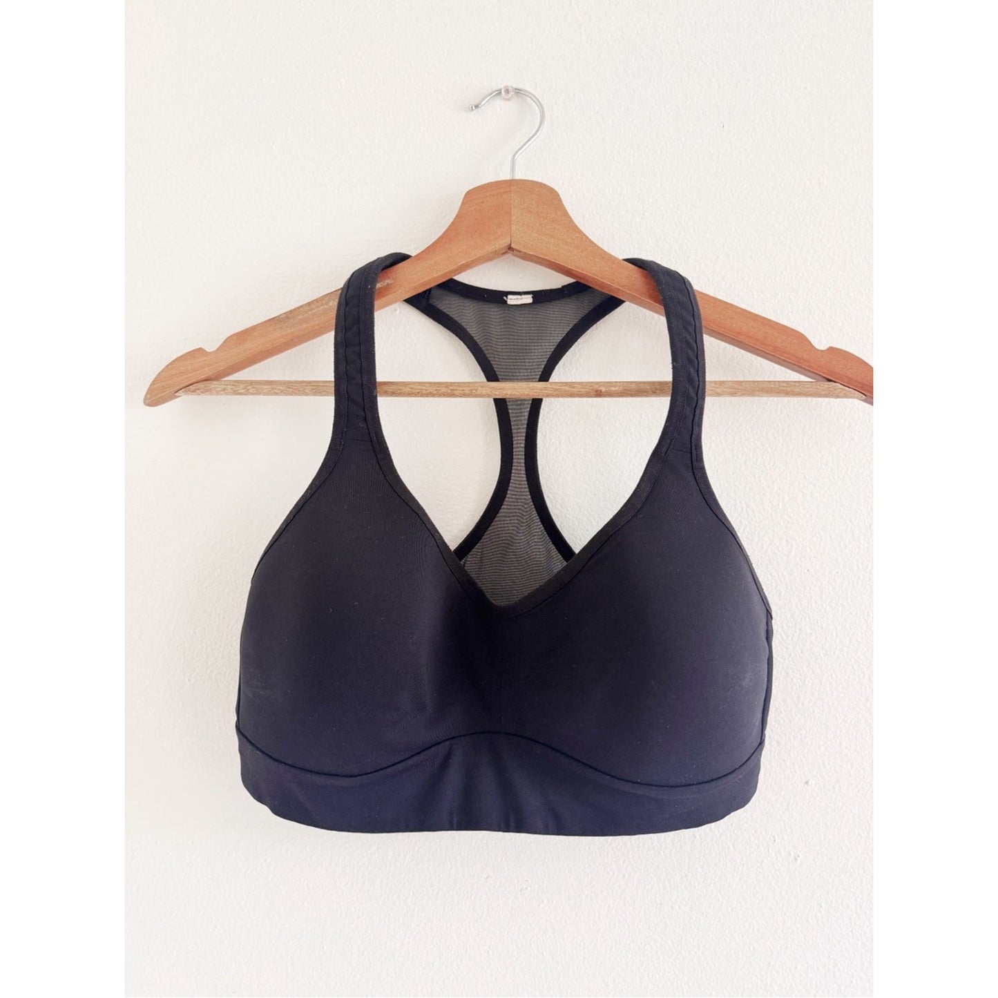Lululemon Speed Up High Support Black Racerback Sports Bra size 4