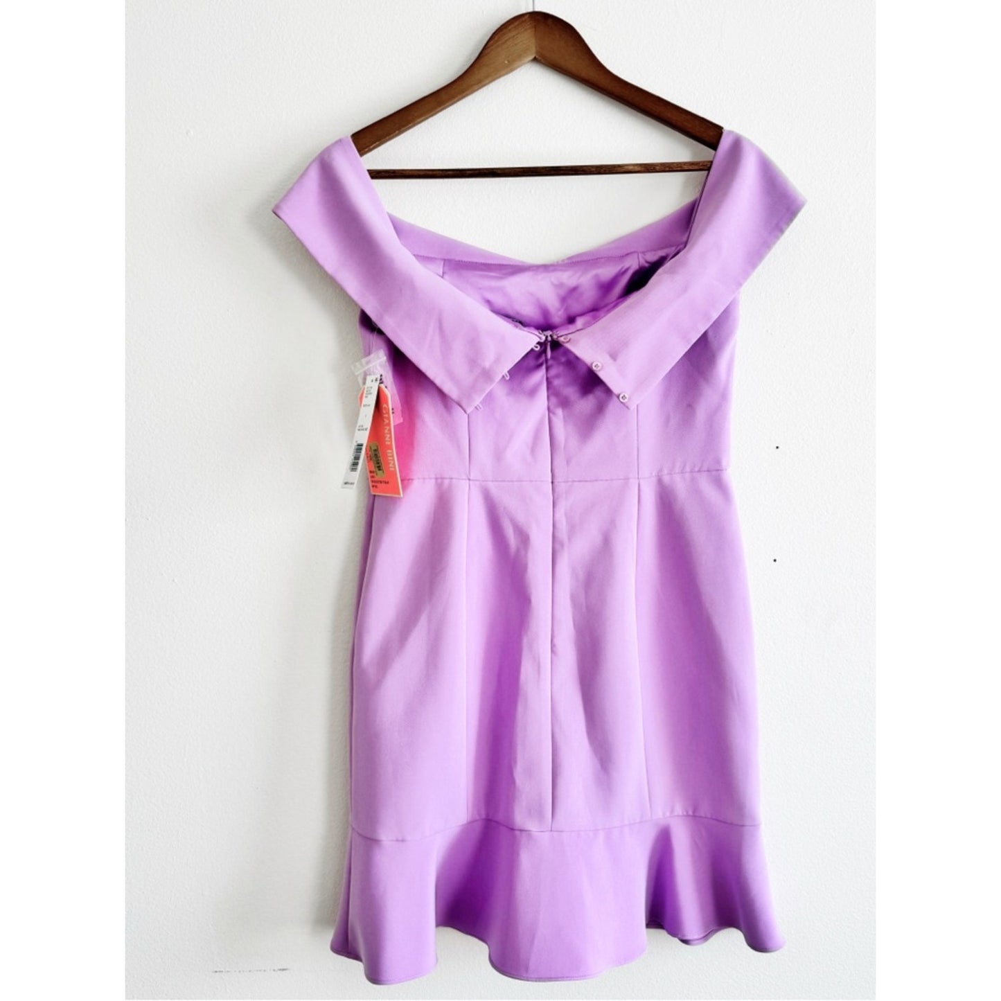 Gianni Bini Lavender Off-Shoulder Dress size 6 NWT