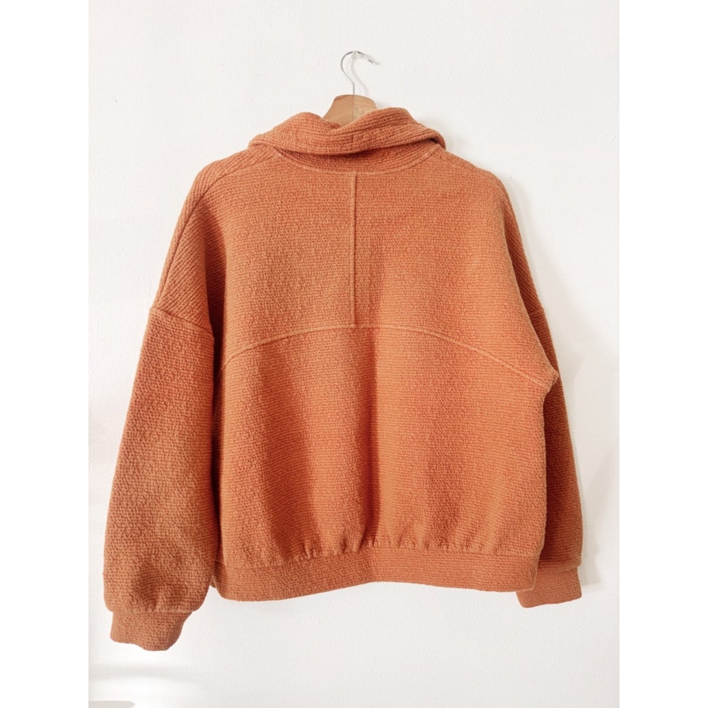 Calia Textured Zip-Front Jacket in Rust Orange small