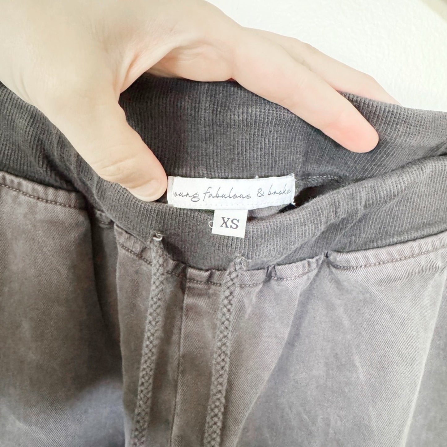 Young Fabulous & Broke Faded Charcoal Cargo Joggers XS
