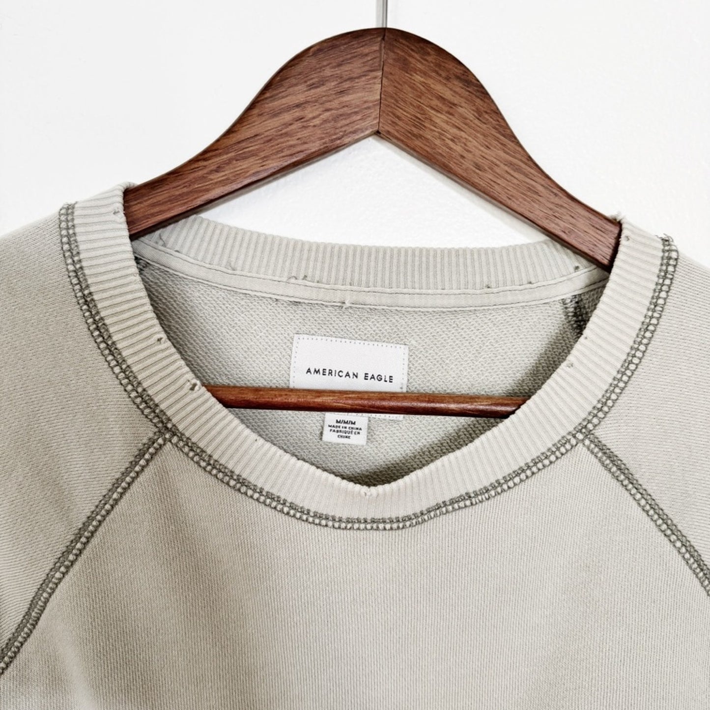 American Eagle Light Sage Crewneck Sweatshirt medium