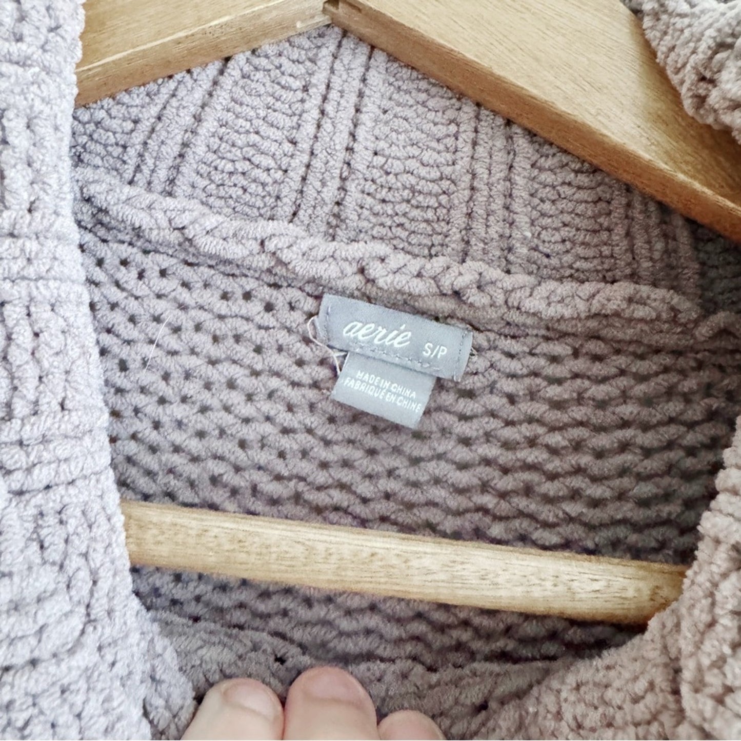 Aerie grey knit turtleneck sweater small