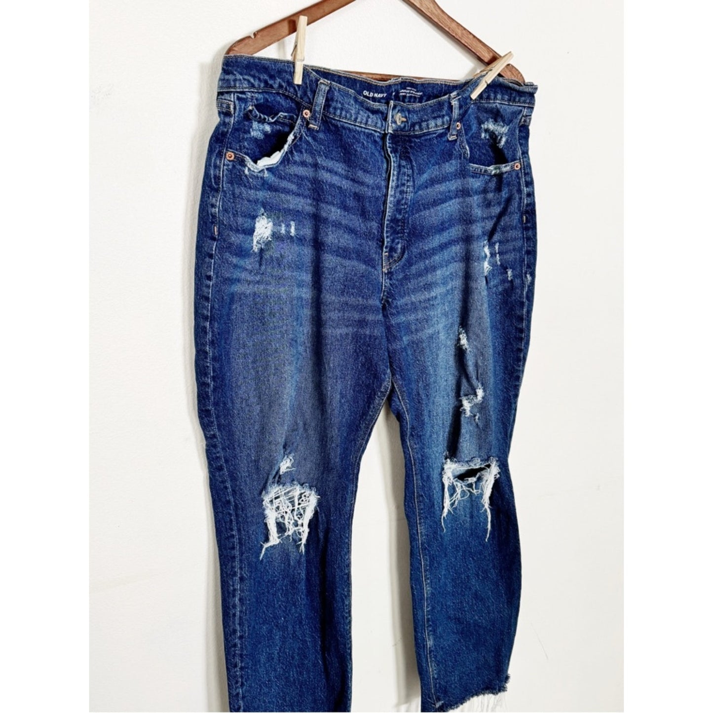 Old Navy Blue Distressed Jeans size 16