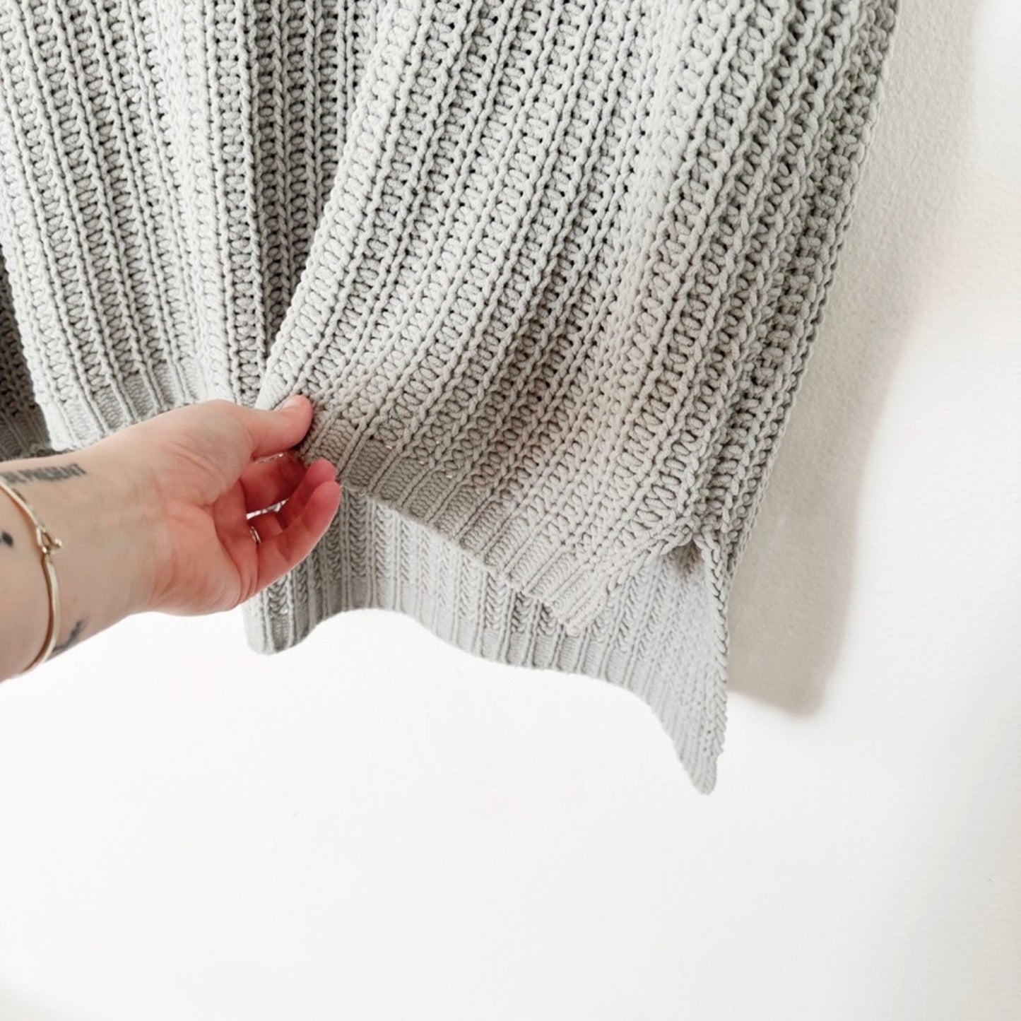 POL Light Sage Knit Sweater medium