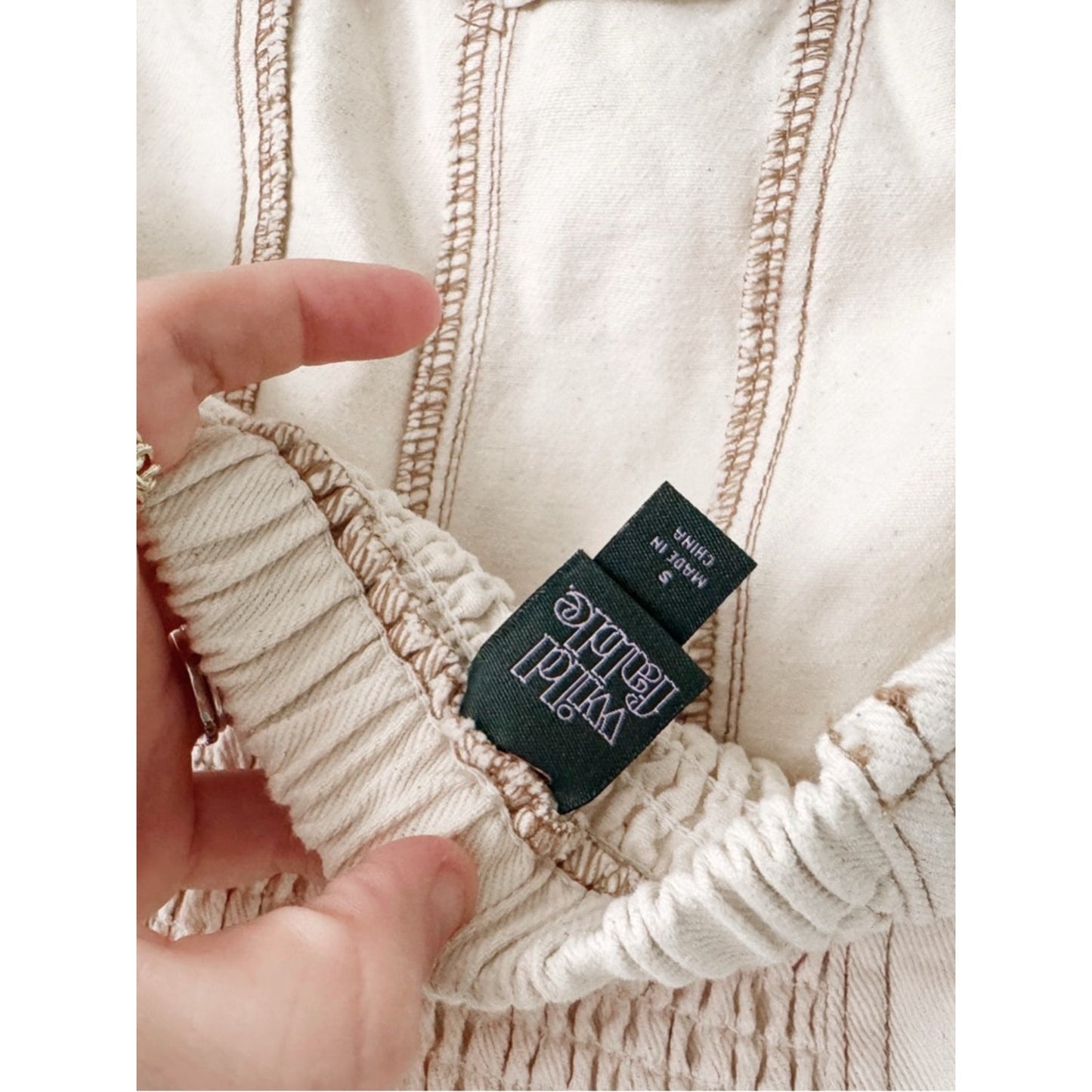 wild fable Cream Strapless Jumpsuit size small