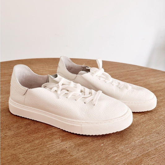 Sam Edelman poppy White Leather Low-Top Sneaker 8.5 women’s