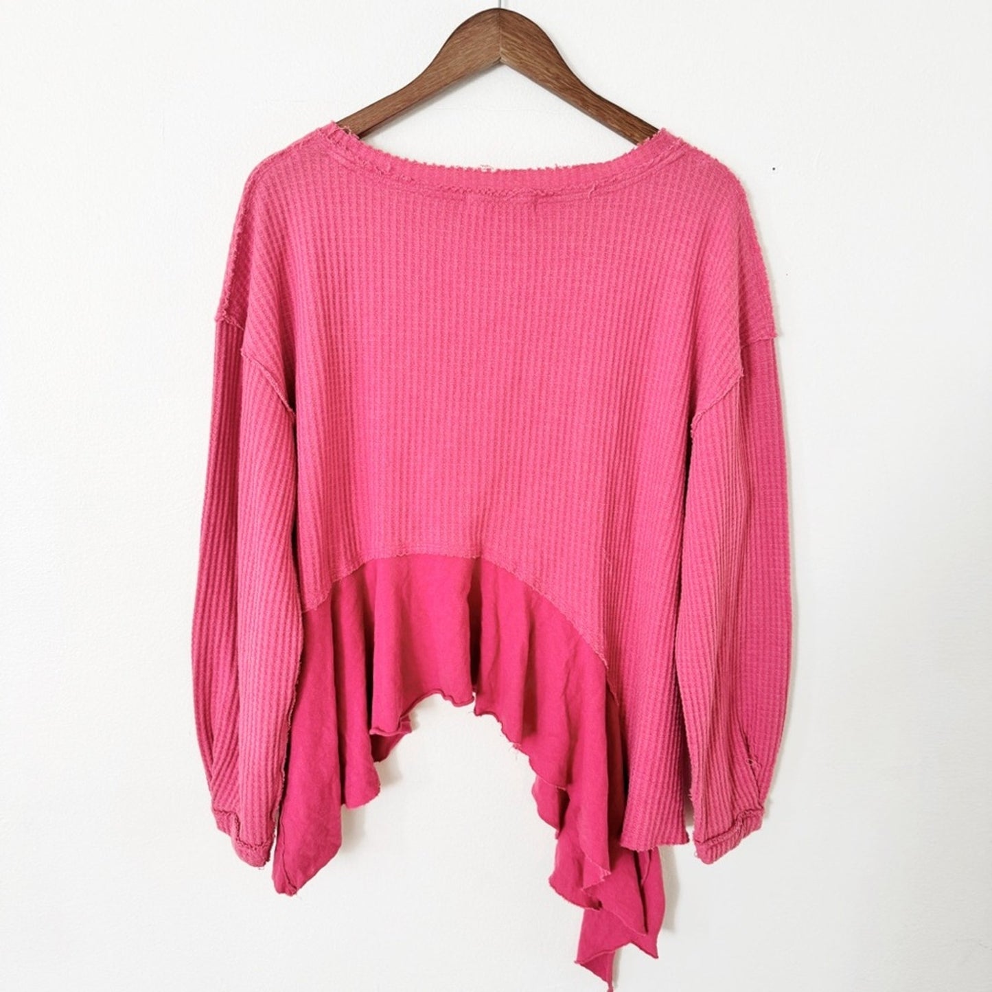 Pink Asymmetrical free people top XS