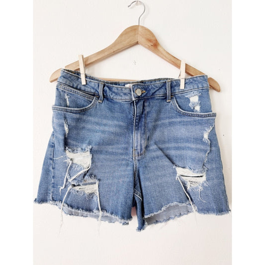 Wrangler Distressed Denim Jean Shorts - Blue size 10